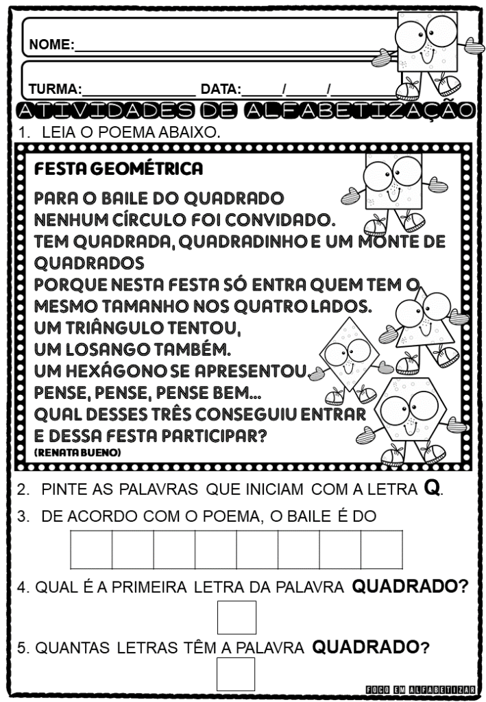 Poema e atividades com a letra R.